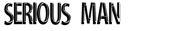 Serious Man font preview